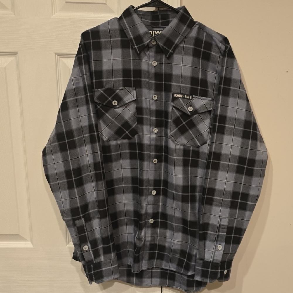 Dixxon Black and Gray Plaid Casual Shirt